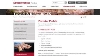 
                            5. Provider Portals | Presbyterian Health Plan, Inc. - Phs Org Email Portal