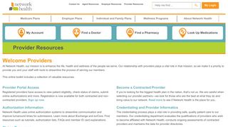 
                            1. Provider Resources - Network Health - Network Health Plan Provider Portal