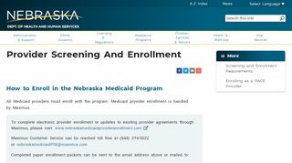 
                            6. Provider Screening and Enrollment - Nebraska DHHS - Nebraska Medicaid Provider Portal