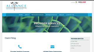 
                            5. Provider Services - Alliance Secondary Insurance - Gilsbar Insurance Provider Portal
