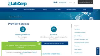 
                            2. Provider Services | LabCorp - Labcorp Beacon Provider Portal