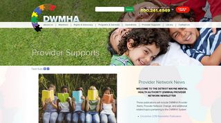 
Provider Supports - Detroit Wayne Mental Health Authority
