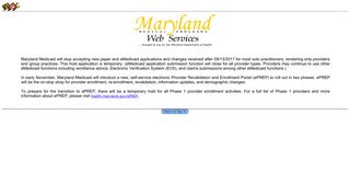
                            2. Provider Welcome - EVS - Maryland Medicaid Provider Portal