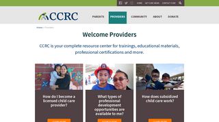 
                            3. Providers - Child Care Resource Center - Ccrc Provider Portal