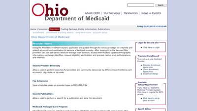 Providers - Ohio MITS Login Page - (Unauthenticated)