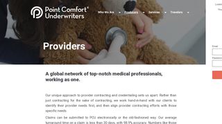
                            1. Providers – Point Comfort Underwriters ® - Point Comfort Provider Portal