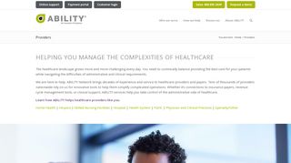 
                            3. Providers rely on ABILITY Network - Ability Provider Portal