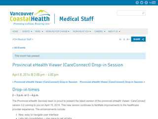 
                            9. Provincial eHealth Viewer (CareConnect) Drop-in Session ...