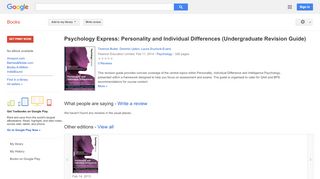 
                            9. Psychology Express: Personality and Individual Differences ... - Express Etm Portal