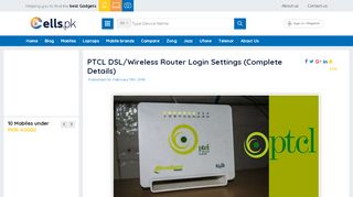 
PTCL DSL/Wireless Router Login Settings (Complete Details)  
