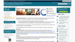 Public Health Training - Maine.gov - Pht Login