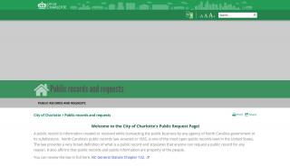 
                            2. Public records and requests > Home - City of Charlotte - City Of Charlotte Open Data Portal