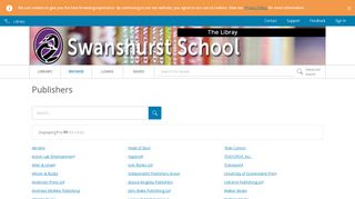 
                            7. Publishers - Swanshurst Library - Firefly Portal Swanshurst