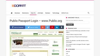 
                            8. Publix Passport Login - www.Publix.org - Doffitt - Publix Org Employee Portal Portal Mobile App