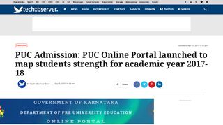 
                            6. PUC Admission: PUC Online Portal launched to map ... - Tech Observer - Puc Online Portal Login