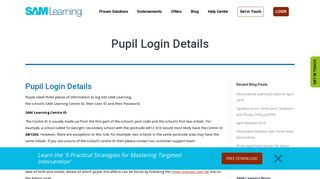 
                            1. Pupil Login Details - SAM Learning - Sam Learning Sign Up
