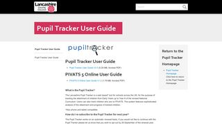 
                            2. Pupil Tracker User Guide - Lancashire County Council - Lancashire Pupil Tracker Login