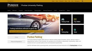 Purdue University Parking - Purdue University - Purdue Parking Portal