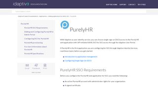 
PurelyHR - Idaptive Product Documentation
