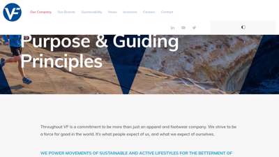 Purpose & Guiding Principles :: VF Corporation (VFC)
