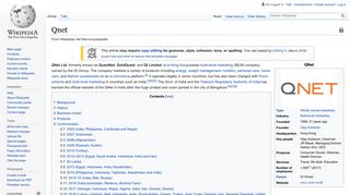 
                            7. Qnet - Wikipedia - Qnet India Net Portal