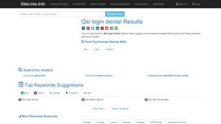 
                            7. Qsi login dental Results For Websites Listing - SiteLinks.Info - Qdw Dental Login