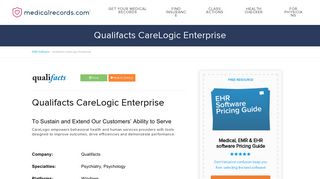 
                            6. Qualifacts CareLogic Enterprise | MedicalRecords.com - Carelogic Enterprise Qualifacts Portal