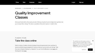 
                            5. Quality Improvement Course | Uber - Uber Partners Chicago Portal
