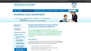 
                            3. Quality Management of the Practice Learning Environment ... - Qmple Login