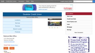 
Qualstar Credit Union - Redmond, WA - Credit Unions Online  
