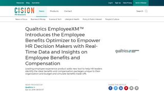 
Qualtrics EmployeeXM™ Introduces the Employee Benefits ...  
