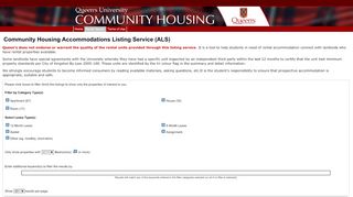 
                            2. Queen's University Community Housing :: Rental Search - Queen's University Housing Portal