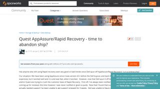 
                            4. Quest AppAssure/Rapid Recovery - time to abandon ship? - Data ... - Quest Rapid Recovery License Portal