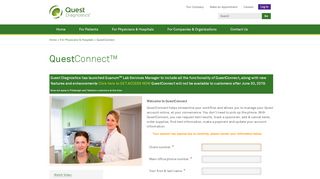 
                            1. QuestConnect Login - Quest Diagnostics - Quest Diagnostics Physician Portal