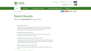 
                            4. questconnect - Quest Diagnostics - Quest Diagnostics Physician Portal
