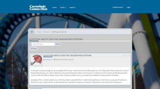 
                            6. Question about easy pay season pass option! - Carowinds Connection - Carowinds Payment Portal