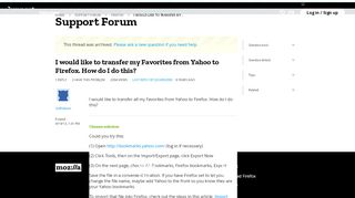 
                            6. Question | Mozilla Support - Yahoo Bookmarks Portal