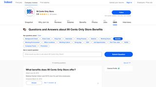 
Questions and Answers about 99 Cents Only Store Benefits ...  
