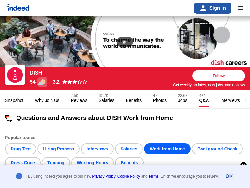
                            7. Questions and Answers about DISH Work from Home | Indeed.com