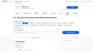 
                            7. Questions and Answers about Market Basket Salaries | Indeed ... - Market Basket Direct Deposit Login