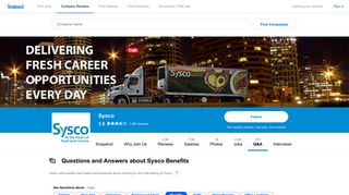 
                            8. Questions and Answers about Sysco Benefits | Indeed.com - Sysco Benefits Portal