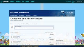 
                            8. Questions and Answers board | Pokemon Planet Wikia | Fandom - Pokemon Planet Sign Up