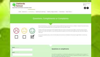 
                            5. Questions, compliments or complaints – Oaklands School - Compliments Select Portal
