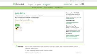 
                            4. Quick Bill Pay - CenturyLink - Centurylink Customer Portal