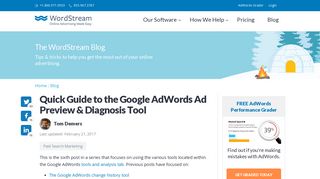 
                            7. Quick Guide to the Google AdWords Ad Preview & Diagnosis ... - Adwords Portal Preview