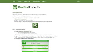 
                            3. Quick Start Guide - Rentfind Inspector - Rentfind Inspector Portal