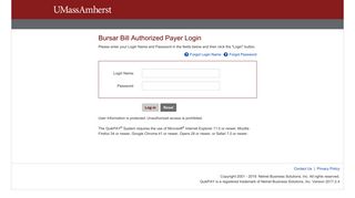 
                            5. QuikPAY(R) Bursar Bill Authorized Payer Login - Umass Quickpay Portal
