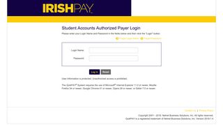 
                            7. QuikPAY(R) Student Accounts Authorized Payer Login
