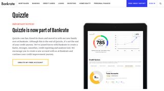 
                            1. Quizzle is now Bankrate | Sign up for a Free Credit Report - Quizzle Portal