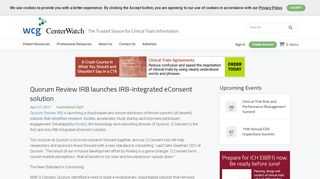 
Quorum Review IRB launches IRB-integrated eConsent solution  
